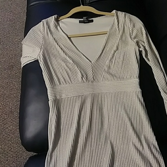 Very sexy silk tan Shimmer dress - Picture 1 of 3